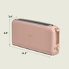 image:imagebella FitsAnywhere Slim Toaster 4 Slice Extra Long amp Wide Slot OatmilkBlossom