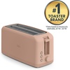 image:imagebella FitsAnywhere Slim Toaster 4 Slice Extra Long amp Wide Slot OatmilkBlossom