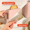 image:imagebella FitsAnywhere Slim Toaster 4 Slice Extra Long amp Wide Slot OatmilkBlossom