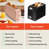 image:imagebella FitsAnywhere Slim Toaster 4 Slice Extra Long amp Wide Slot OatmilkBlossom