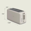 image:imagebella FitsAnywhere Slim Toaster 4 Slice Extra Long amp Wide Slot OatmilkOatmilk