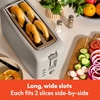image:imagebella FitsAnywhere Slim Toaster 4 Slice Extra Long amp Wide Slot OatmilkOatmilk