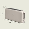 image:imagebella FitsAnywhere Slim Toaster 4 Slice Extra Long amp Wide Slot OatmilkOatmilk