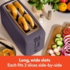 image:imagebella FitsAnywhere Slim Toaster 4 Slice Extra Long amp Wide Slot OatmilkPlum
