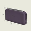 image:imagebella FitsAnywhere Slim Toaster 4 Slice Extra Long amp Wide Slot OatmilkPlum
