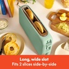 image:imagebella FitsAnywhere Slim Toaster 4 Slice Extra Long amp Wide Slot OatmilkSea Glass