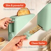 image:imagebella FitsAnywhere Slim Toaster 4 Slice Extra Long amp Wide Slot OatmilkSea Glass