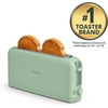 image:imagebella FitsAnywhere Slim Toaster 4 Slice Extra Long amp Wide Slot OatmilkSea Glass