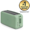 image:imagebella FitsAnywhere Slim Toaster 4 Slice Extra Long amp Wide Slot OatmilkSea Glass