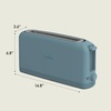 image:imagebella FitsAnywhere Slim Toaster 4 Slice Extra Long amp Wide Slot OatmilkSurf
