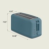 image:imagebella FitsAnywhere Slim Toaster 4 Slice Extra Long amp Wide Slot OatmilkSurf