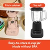 image:imagebella Fitsanywhere Flip amp Store Blender 48 oz 520W 10speed OatmilkBlossom