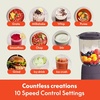 image:imagebella Fitsanywhere Flip amp Store Blender 48 oz 520W 10speed OatmilkPlum