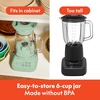 image:imagebella Fitsanywhere Flip amp Store Blender 48 oz 520W 10speed OatmilkSeaglass