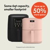 image:imagebella Fitsanywhere Slim 4qt Air Fryer NonToxic Coating OatmilkBlossom