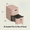 image:imagebella Fitsanywhere Slim 4qt Air Fryer NonToxic Coating OatmilkBlossom