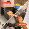 image:imagebella Fitsanywhere Slim 4qt Air Fryer NonToxic Coating OatmilkBlossom