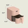 image:imagebella Fitsanywhere Slim 4qt Air Fryer NonToxic Coating OatmilkBlossom