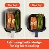 image:imagebella Fitsanywhere Slim 4qt Air Fryer NonToxic Coating OatmilkOatmilk