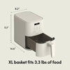 image:imagebella Fitsanywhere Slim 4qt Air Fryer NonToxic Coating OatmilkOatmilk