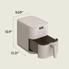 image:imagebella Fitsanywhere Slim 4qt Air Fryer NonToxic Coating OatmilkOatmilk