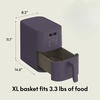 image:imagebella Fitsanywhere Slim 4qt Air Fryer NonToxic Coating OatmilkPlum