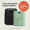 image:imagebella Fitsanywhere Slim 4qt Air Fryer NonToxic Coating OatmilkSeaglass