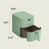 image:imagebella Fitsanywhere Slim 4qt Air Fryer NonToxic Coating OatmilkSeaglass