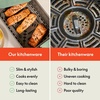 image:imagebella Fitsanywhere Slim 4qt Air Fryer NonToxic Coating OatmilkSeaglass