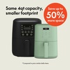 image:imagebella Fitsanywhere Slim 4qt Air Fryer NonToxic Coating OatmilkSeaglass