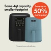 image:imagebella Fitsanywhere Slim 4qt Air Fryer NonToxic Coating OatmilkSurf