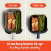 image:imagebella Fitsanywhere Slim 4qt Air Fryer NonToxic Coating OatmilkSurf