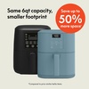 image:imagebella Fitsanywhere Slim 4qt Air Fryer NonToxic Coating OatmilkSurf