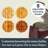 image:imagebella GOLDEN 7Inch Rotating Belgian Waffle Maker NonToxic coating SlateFig