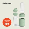 image:imagebella Rocket Blender 6Piece Set with Stacking Cups PlumSeaglass