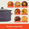 image:imagebella SAVOR 6qt Programmable NonToxic Slow Cooker BlossomPlum