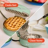 image:imagebella Stack amp Store Mini Waffle Maker 4Inch Ceramic NonToxic BlossomSeaglass