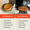 image:imagebella Stack amp Store Mini Waffle Maker 4Inch Ceramic NonToxic BlossomSeaglass