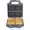 image:imagebella Waffle Maker Nonstick Extra Large Plates Stainless SteelBlack4 Slice