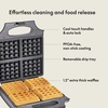 image:imagebella Waffle Maker Nonstick Extra Large Plates Stainless SteelBlack4 Slice
