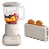 image:imageBELLA 10 speed Flip amp Store Countertop Blender  2 Slice Slim toaster Fitsanywhere Kitchenware Smart Toaster w 6 Shades Control amp Smoothie Blender w 48oz Capacity Pitcher Oatmilk