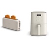 image:imageBELLA Slim 2 Slice Toaster  4Qt Slim Air Fryer Fitsanywhere Kitchenware Small Air Fryer w 6 Preset Cooking Options and Slim Toaster w 6 Shades Control Oatmilk
