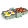 image:imagebella 10x20 Fold and Store Griddle NonToxic Ceramic Coating OatmilkSeaglass