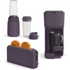 image:imagebella 2 Slice Slim Toaster  6 Pcs Rocket Blender  Single Serve Kcup Coffee Maker Smart Toaster w 6 Shades Control Portable Smoothie Maker amp Compact Coffee Machine PlumPlum