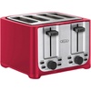 image:imagebella 2 Slice Toaster Extra Wide Slots amp Removable Crumb Tray BlackStainless Steel and Red