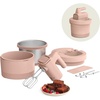 image:imagebella 35 Qt Hand amp Stand Mixer 2 in 1 Electric Mixer with Bowl OatmilkBlossom