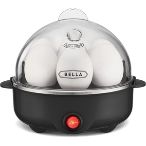 image:imageBELLA Egg Cooker Rapid Boiler amp Poacher Meal Prep Essential Family Sized Meals Make Up To 7 Large Boiled Eggs Dishwasher Safe Lid with CoolTouch Handles Poaching Tray Included BlackBlack