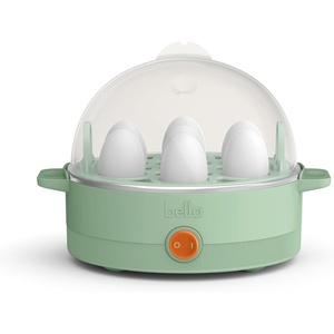 image:imageBELLA Egg Cooker Rapid Boiler amp Poacher Meal Prep Essential Family Sized Meals Make Up To 7 Large Boiled Eggs Dishwasher Safe Lid with CoolTouch Handles Poaching Tray Included BlackSeaglass