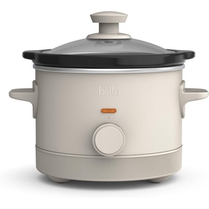 image:imagebella 15qt Manual NonToxic Slow Cooker with 3 Heat Settings BlackOatmilk