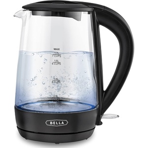 image:imagebella 17 Liter Glass Electric Kettle Quickly Boil 7cups of water BlackBlack